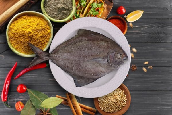 Black Pomfret Fish Slices, Karuppu Vavval Meen