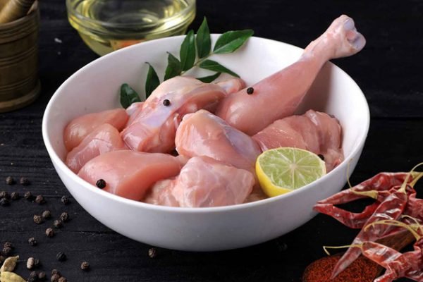 country chicken nattu kozhi without skin cut raw